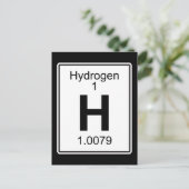 H - Wasserstoff Postkarte (Stehend Vorderseite)