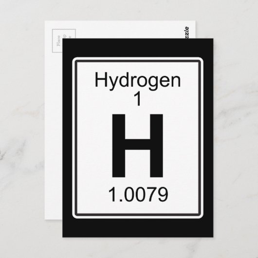 H - Wasserstoff Postkarte (Vorne/Hinten)