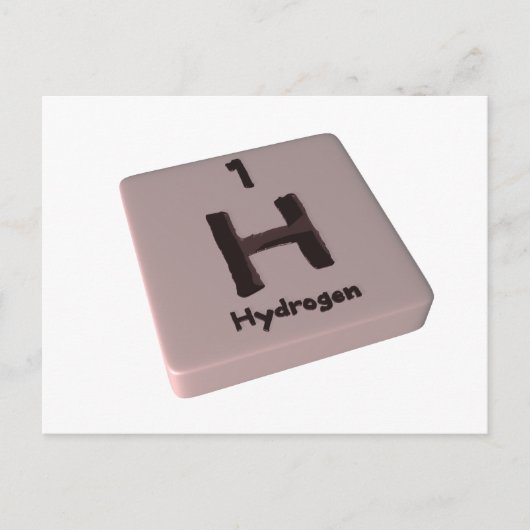 H Wasserstoff Postkarte (Vorderseite)