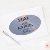 Ha Alphorn Oval Sticker (Umschlag)