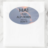 Ha Alphorn Oval Sticker (Tasche)