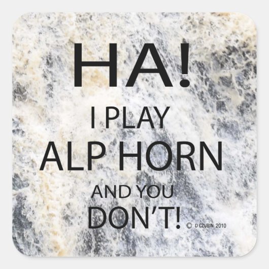 Ha Alphorn Square Sticker (Vorderseite)