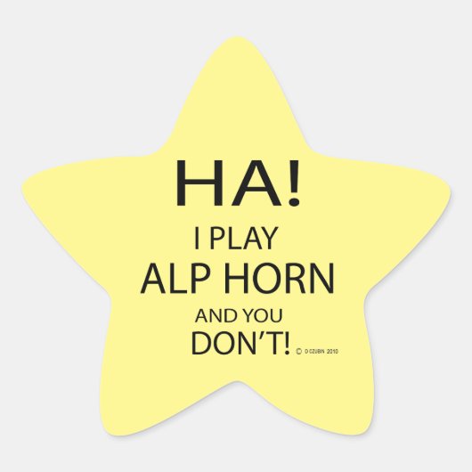 Ha Alphorn Star Sticker (Vorderseite)