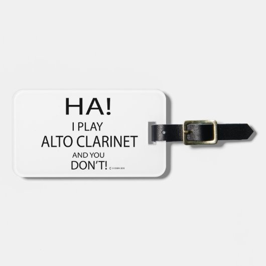 Ha Alto Clarinet Gepäckanhänger (Vorderseite horizontal)