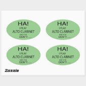 Ha Alto Clarinet Oval Sticker (Blatt)