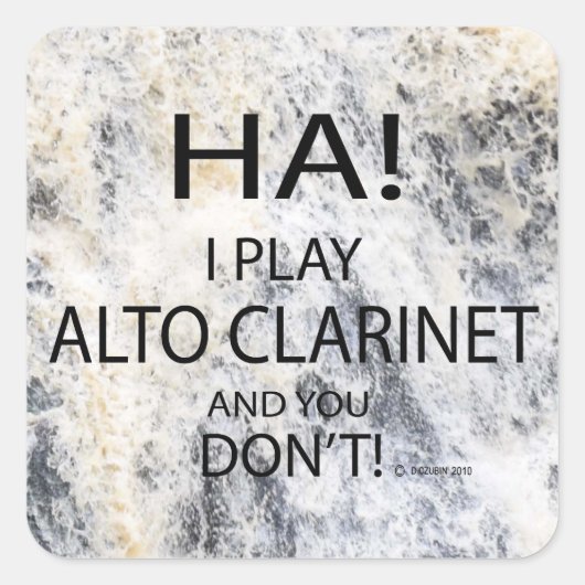 Ha Alto Klarinet Square Sticker (Vorderseite)