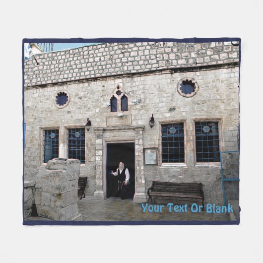 Ha-Ari Ashkenazi Shul - Tzfat Fleecedecke (Vorderseite (Horizontal))