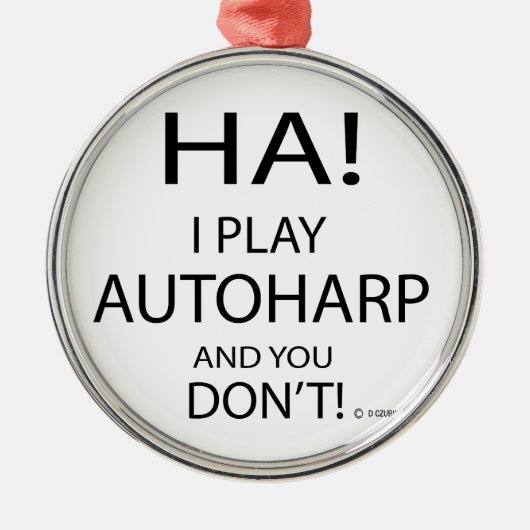 Ha Autoharp Ornament Aus Metall (Vorne)