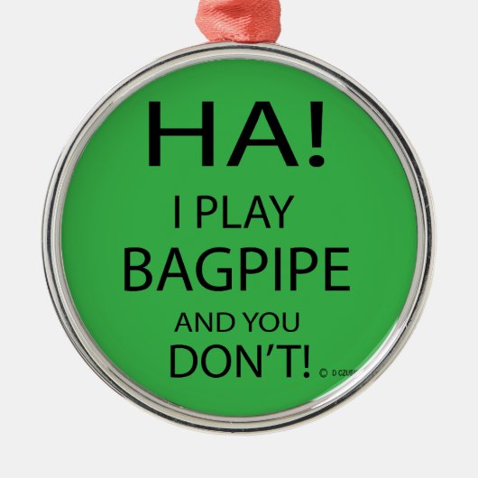 Ha Bagpipe Ornament Aus Metall (Vorne)