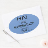 Ha Barbershop Oval Sticker (Umschlag)