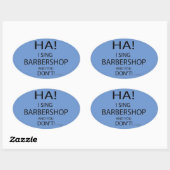 Ha Barbershop Oval Sticker (Blatt)