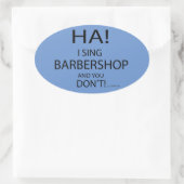 Ha Barbershop Oval Sticker (Tasche)