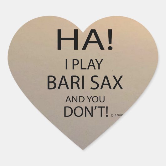 Ha Bari Sax Heart Sticker (Vorderseite)