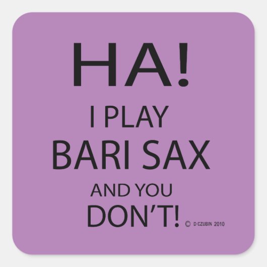 Ha Bari Sax Square Sticker (Vorderseite)