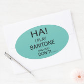 Ha Baritone Oval Sticker (Umschlag)