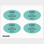 Ha Baritone Oval Sticker (Blatt)