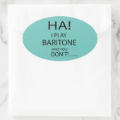 Ha Baritone Oval Sticker (Tasche)