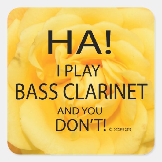 Ha Bass Klarinet Square Sticker (Vorderseite)