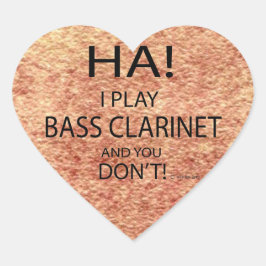 Ha Bass Klarinette Heart Sticker