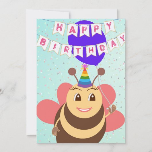 HA-BEE BIRTHDAY Card Feiertagskarte (Vorderseite)
