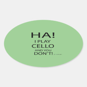 Ha Cello Oval Aufkleber