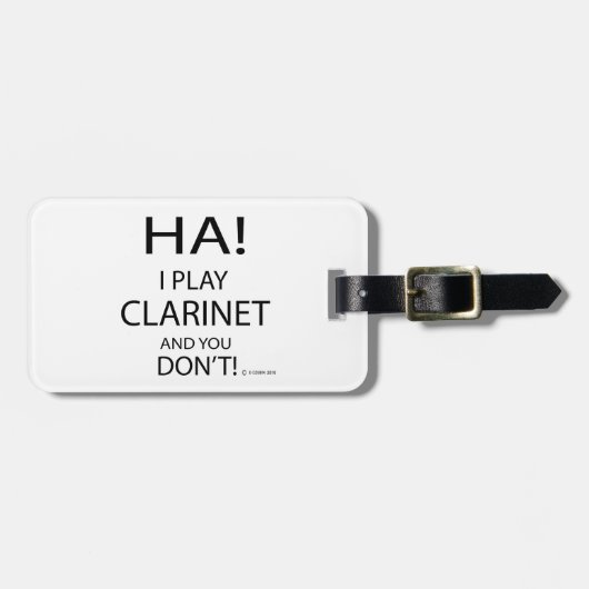 Ha Clarinet Gepäckanhänger (Vorderseite horizontal)