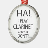 Ha Clarinet Ornament Aus Metall (Links)