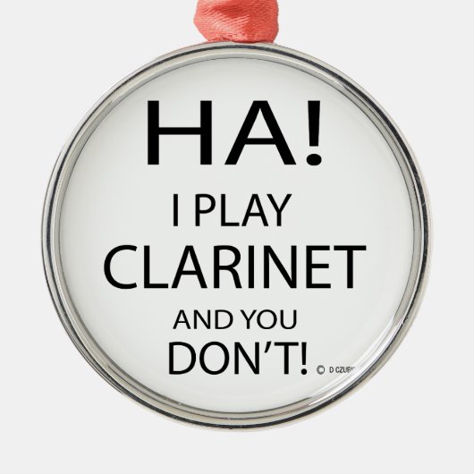 Ha Clarinet Ornament Aus Metall (Vorne)