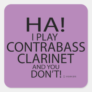 Ha Contrabass Klarinette Square Sticker