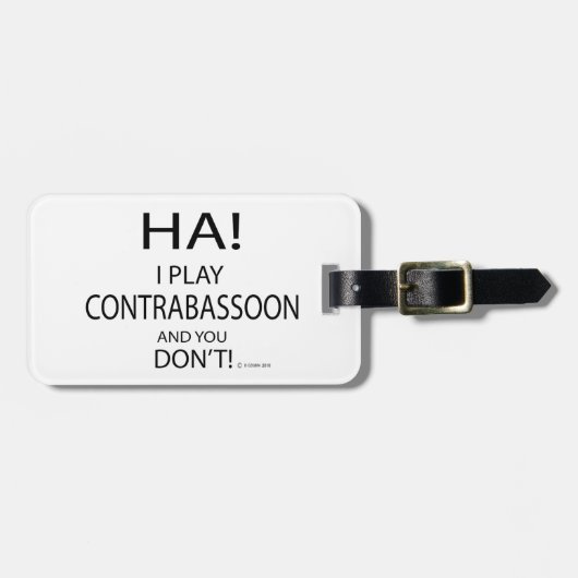 Ha Contrabassoon Gepäckanhänger (Vorderseite horizontal)
