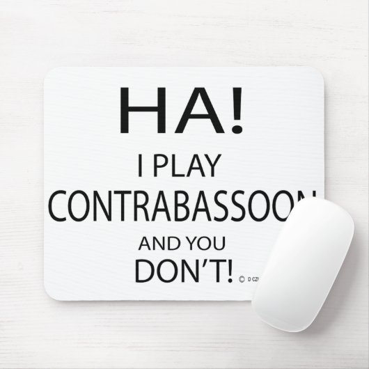 Ha Contrabassoon Mousepad (Mit Mouse)