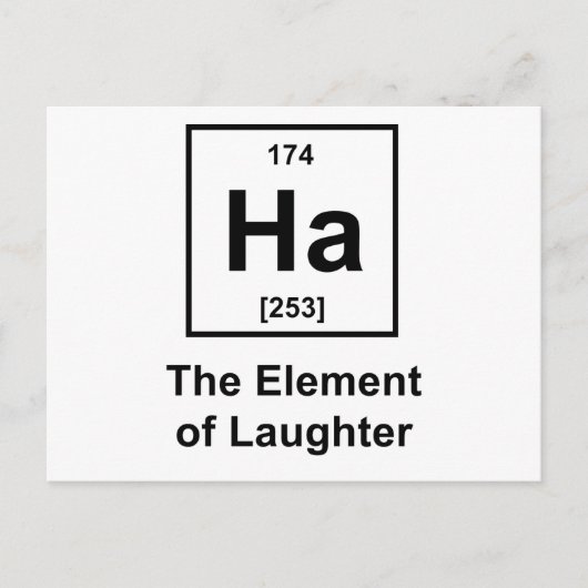 Ha, das Element des Lachen Postkarte (Vorderseite)