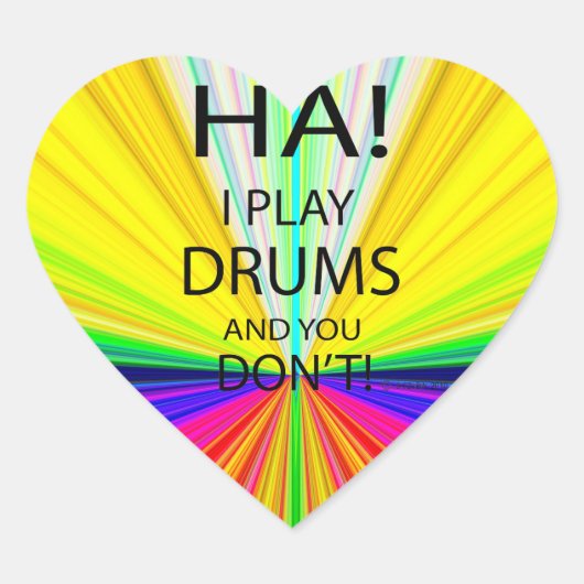 Ha Drums Heart Sticker (Vorderseite)