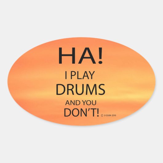 Ha Drums Oval Sticker (Vorderseite)