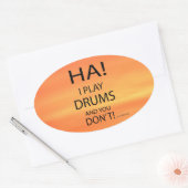 Ha Drums Oval Sticker (Umschlag)