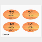 Ha Drums Oval Sticker (Blatt)