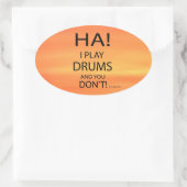 Ha Drums Oval Sticker (Tasche)