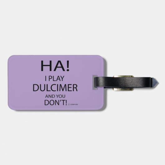 Ha Dulcimer Gepäckanhänger (Rückseite horizontal)