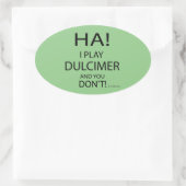 Ha Dulcimer Oval Sticker (Tasche)