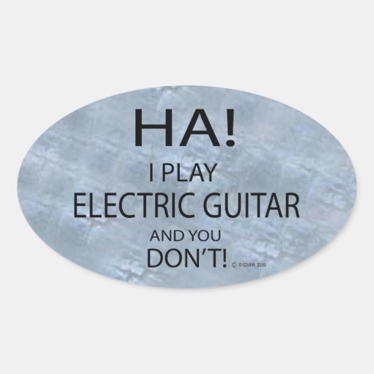 Ha Electric Gitarre Oval Sticker (Vorderseite)