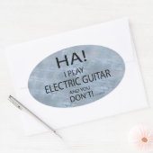 Ha Electric Gitarre Oval Sticker (Umschlag)