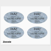 Ha Electric Gitarre Oval Sticker (Blatt)