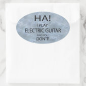 Ha Electric Gitarre Oval Sticker (Tasche)