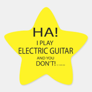 Ha Electric Guitar Star Sticker