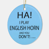 Ha English Horn Keramik Ornament (Links)