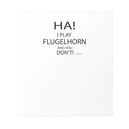 Ha Flugelhorn Notizblock (Vorderseite)