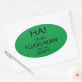 Ha Flugelhorn Oval Sticker (Umschlag)