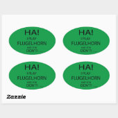 Ha Flugelhorn Oval Sticker (Blatt)