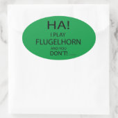 Ha Flugelhorn Oval Sticker (Tasche)