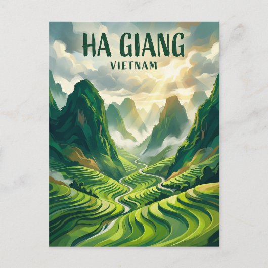 Ha Giang Loop Vietnam Postkarte (Vorderseite)